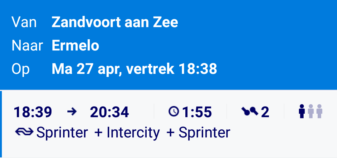 Advies van Zandvoort aan Zee naar Ermelo