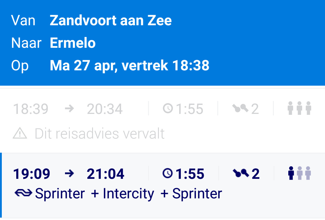 Advies van Zandvoort aan Zee naar Ermelo