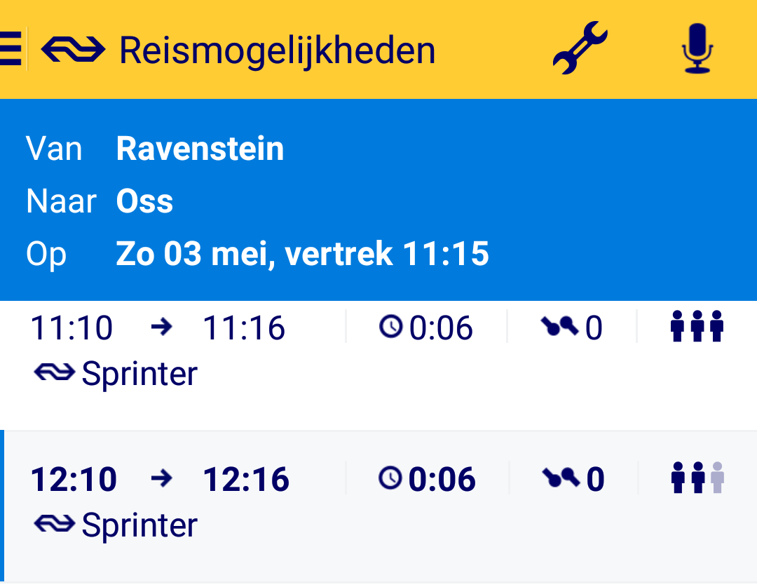 Reisdadviezen van NS zonder overchecken