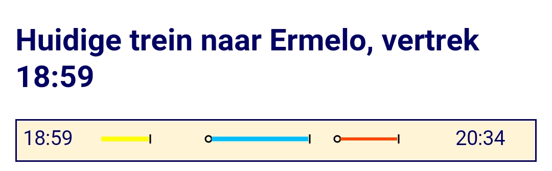 Alternatieve route met zelfde aankomsttijd