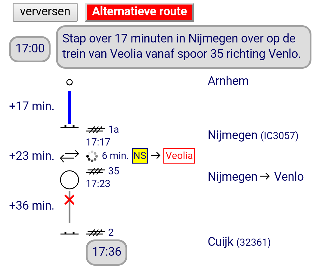 Spitstrein van Veolia rijdt niet